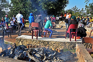 one of the youth camp activities at Ekukhanyeni